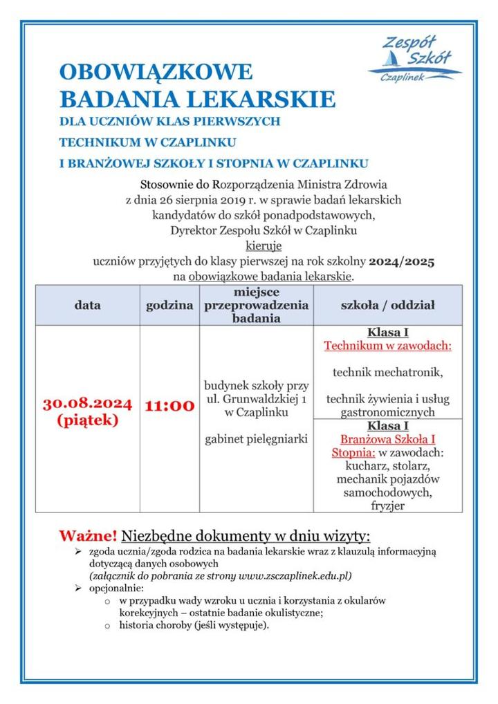 Wymagane badania dla kierowców