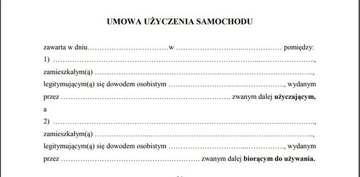 Czy umowę użyczenia samochodu trzeba zgłaszać w urzędzie skarbowym? Sprawdź, co musisz wiedzieć!